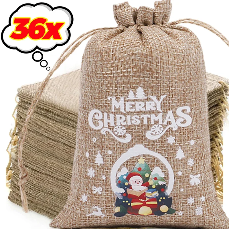 Linen Bag Bulk - Atacado sacos de linho de natal