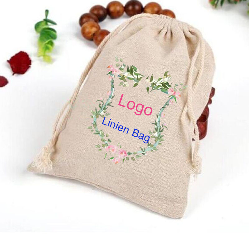 Linen Bag Bulk - Sacos de presente de linho, logotipo