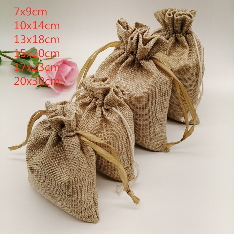 Linen Bag Bulk - Sacolas de linho de juta, sacolas