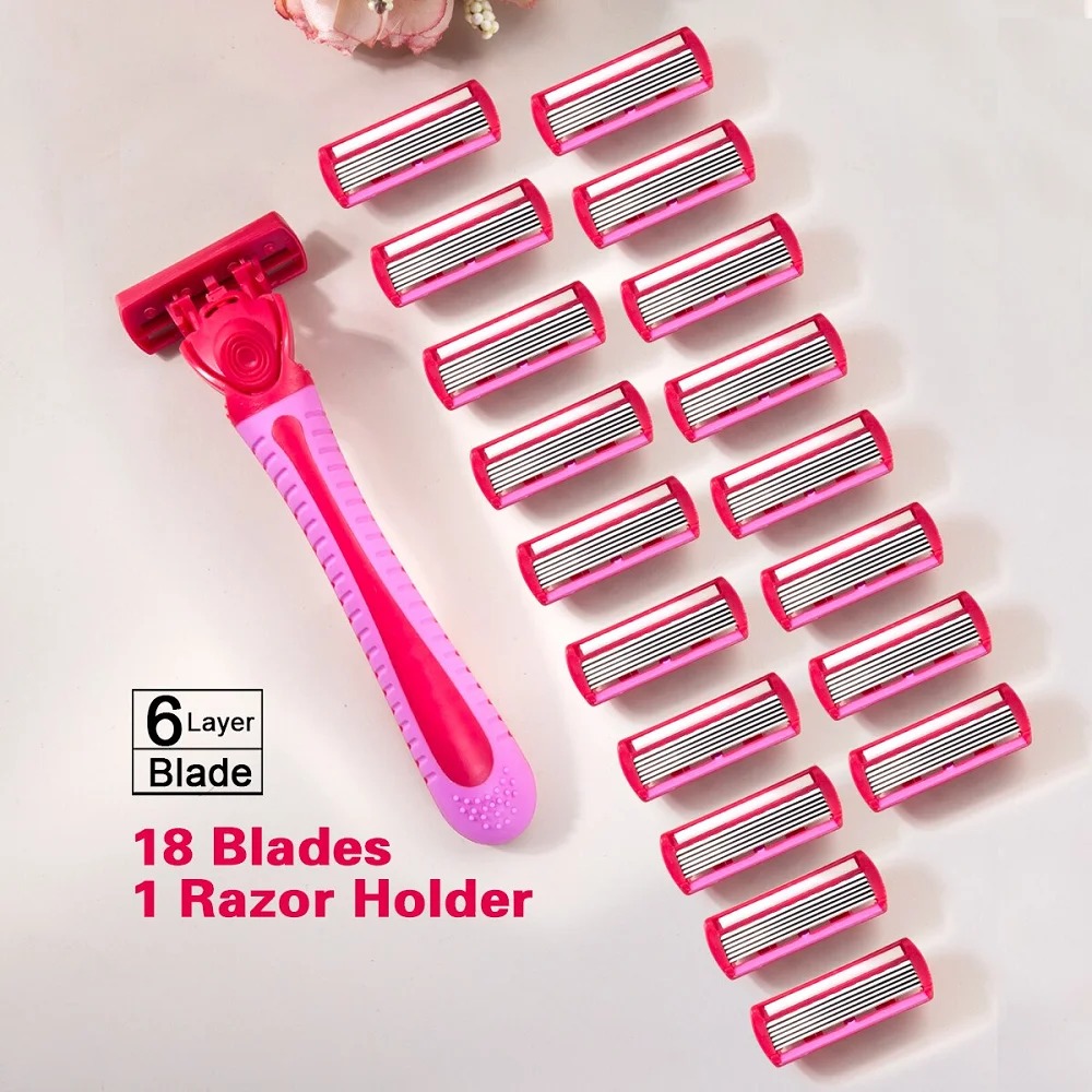 1 alça + 18 lâminas/navalha de - Safety Razor Handle avaliação e preço