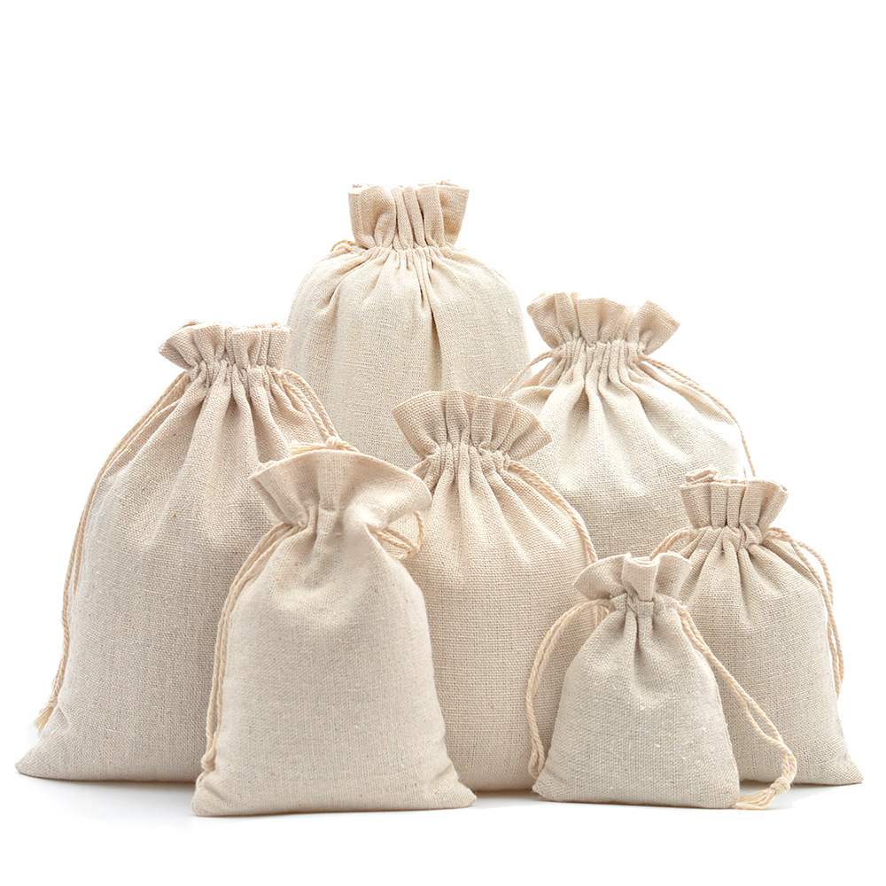 10 pçs algodão linho cordão pr - Linen Bag Bulk avaliação e preço